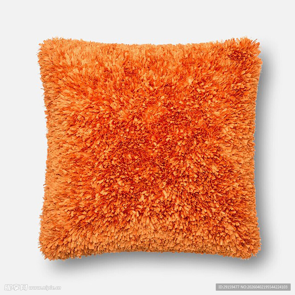 橙色毛绒抱枕