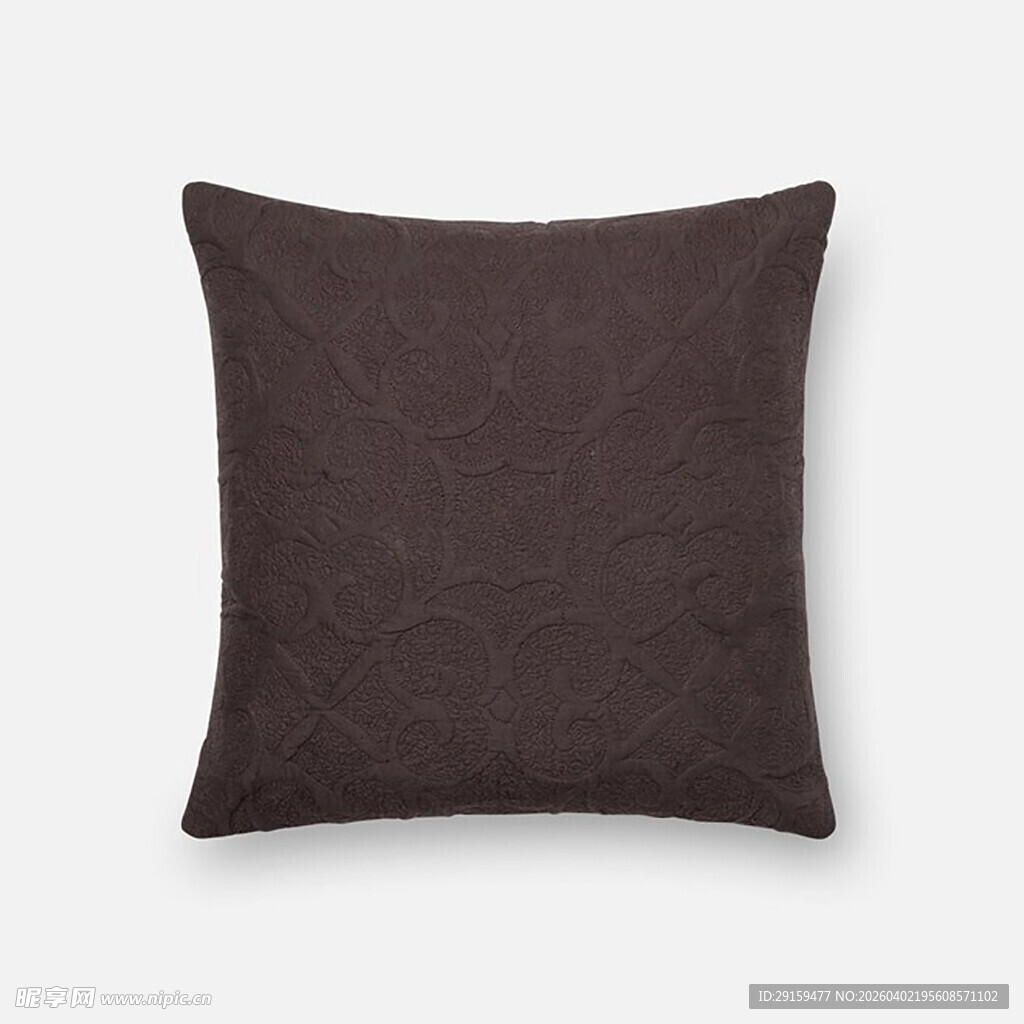 深棕色方形抱枕