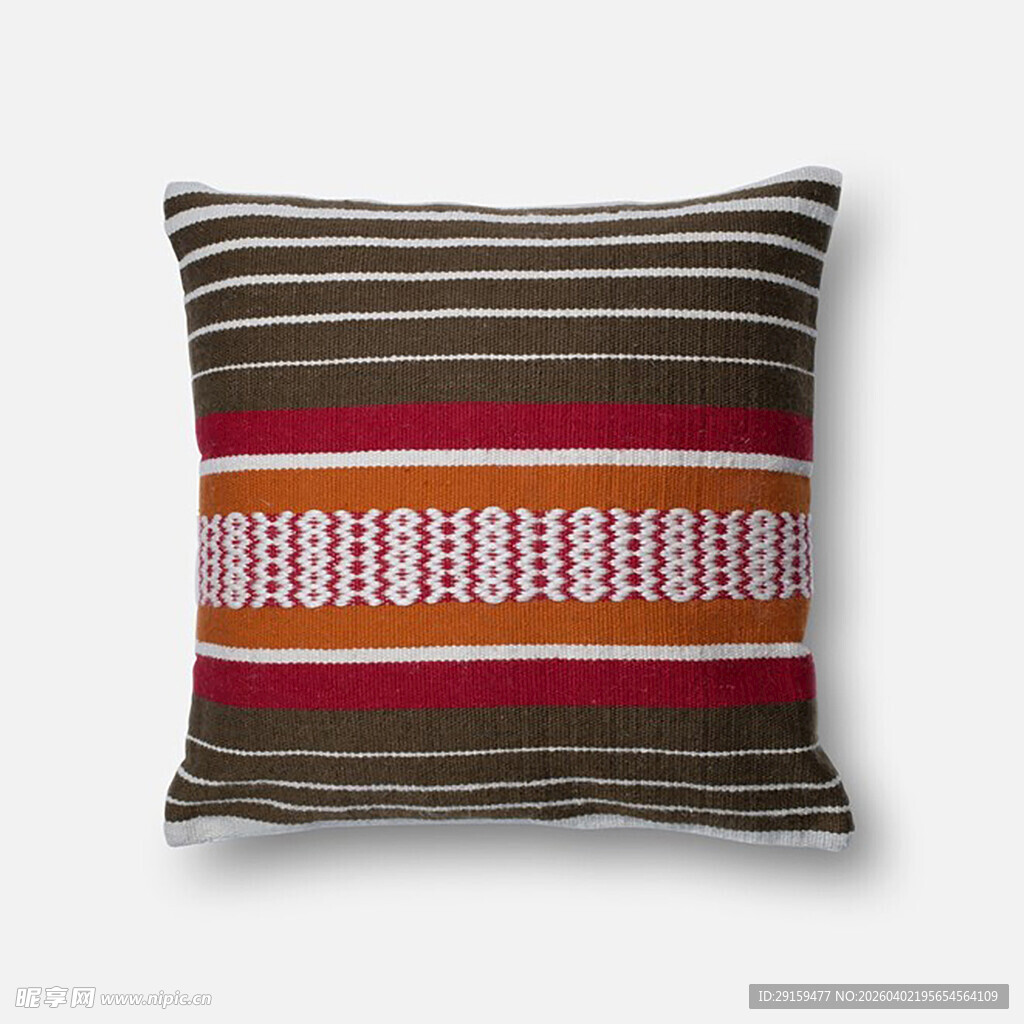 条纹图案装饰抱枕