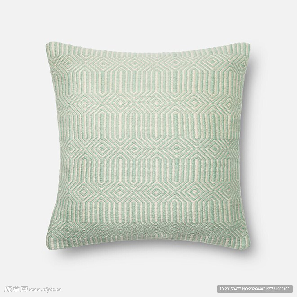 浅绿色条纹装饰抱枕