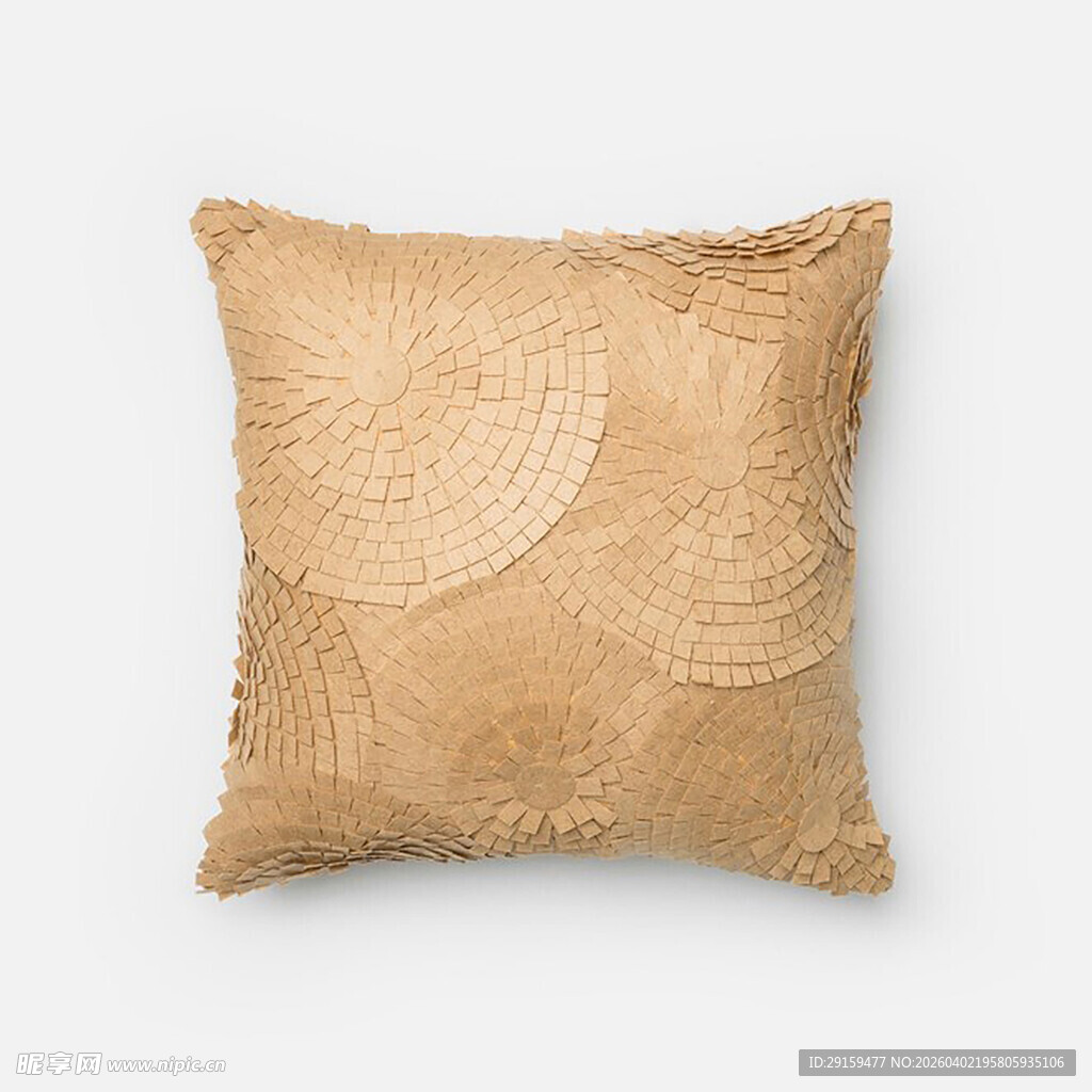 米色花纹抱枕装饰用品