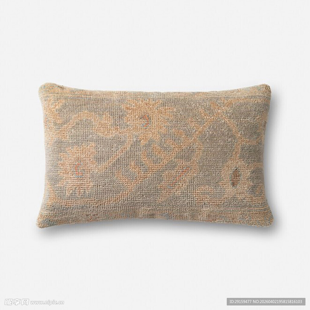 复古花纹长形抱枕