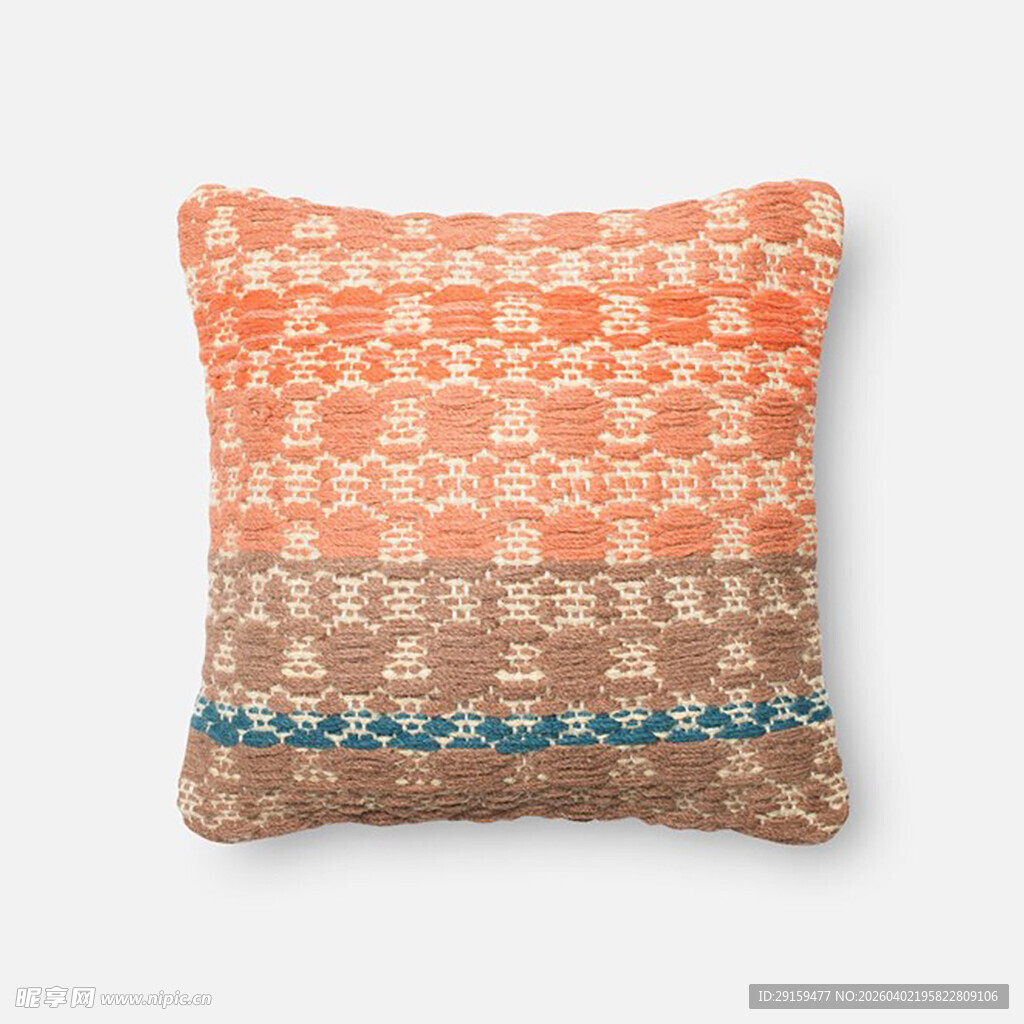 几何图案拼色抱枕