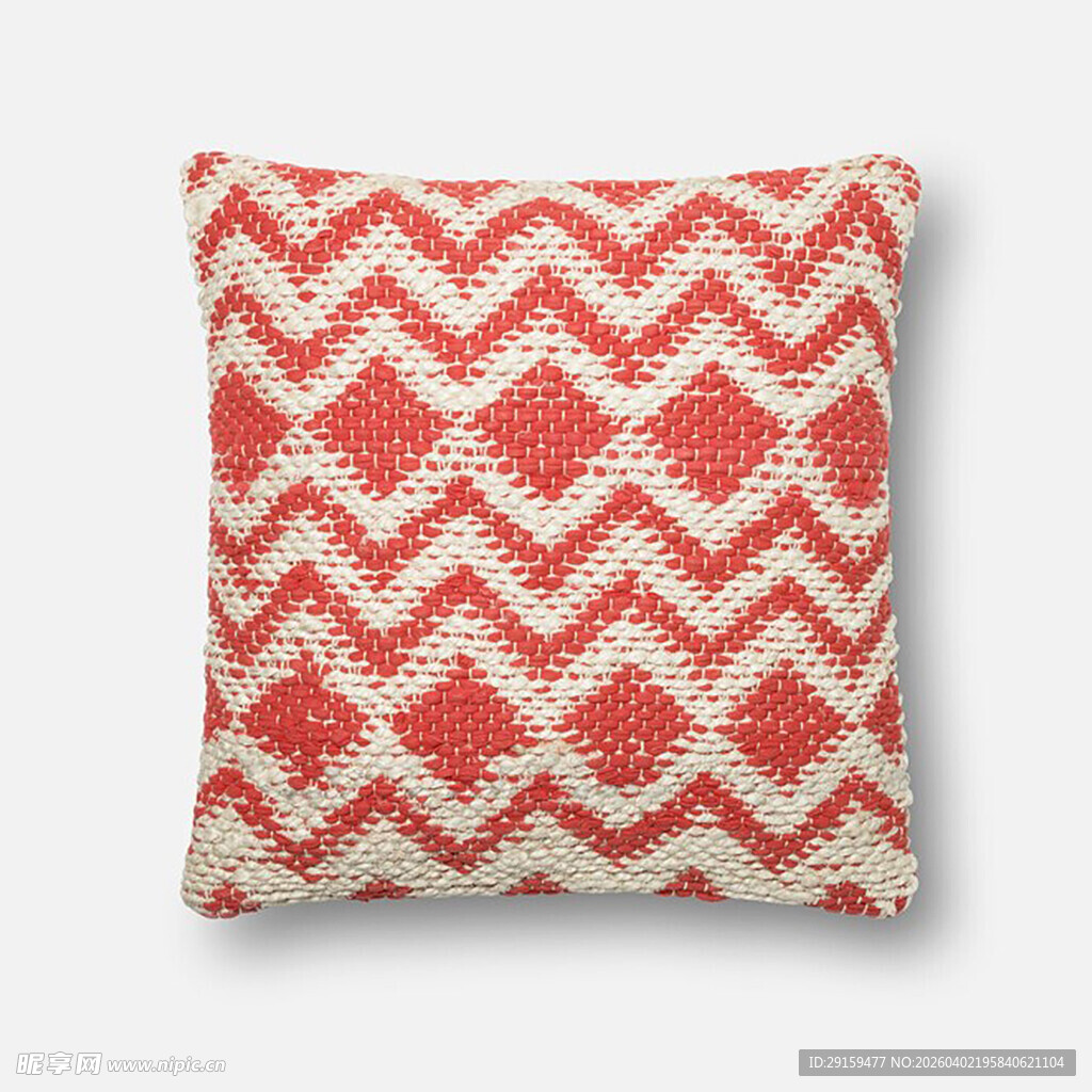 红白格纹抱枕
