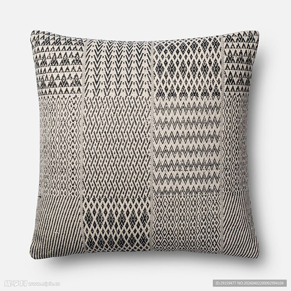 几何图案灰色抱枕