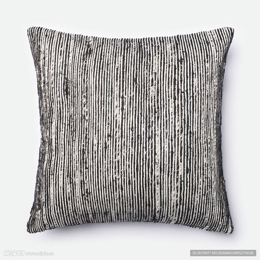 银灰色条纹抱枕