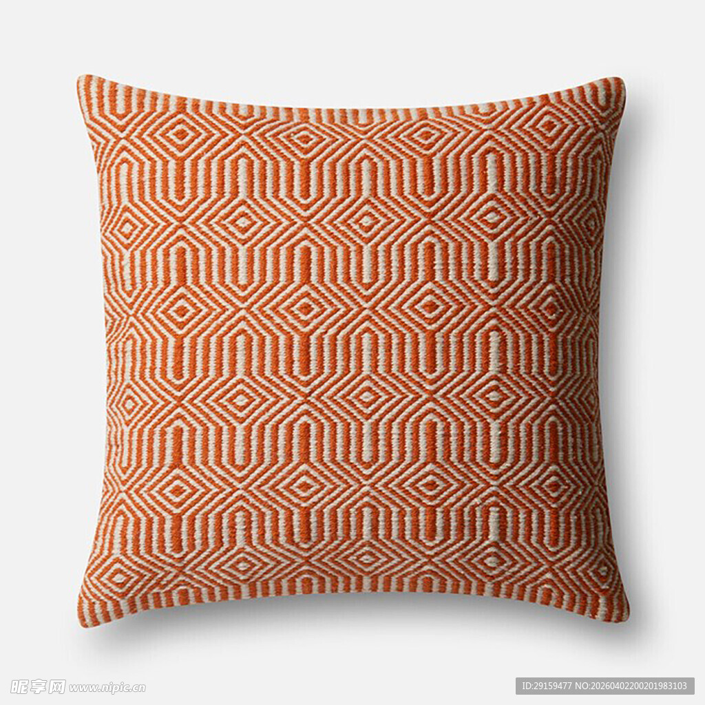 橙色几何图案抱枕