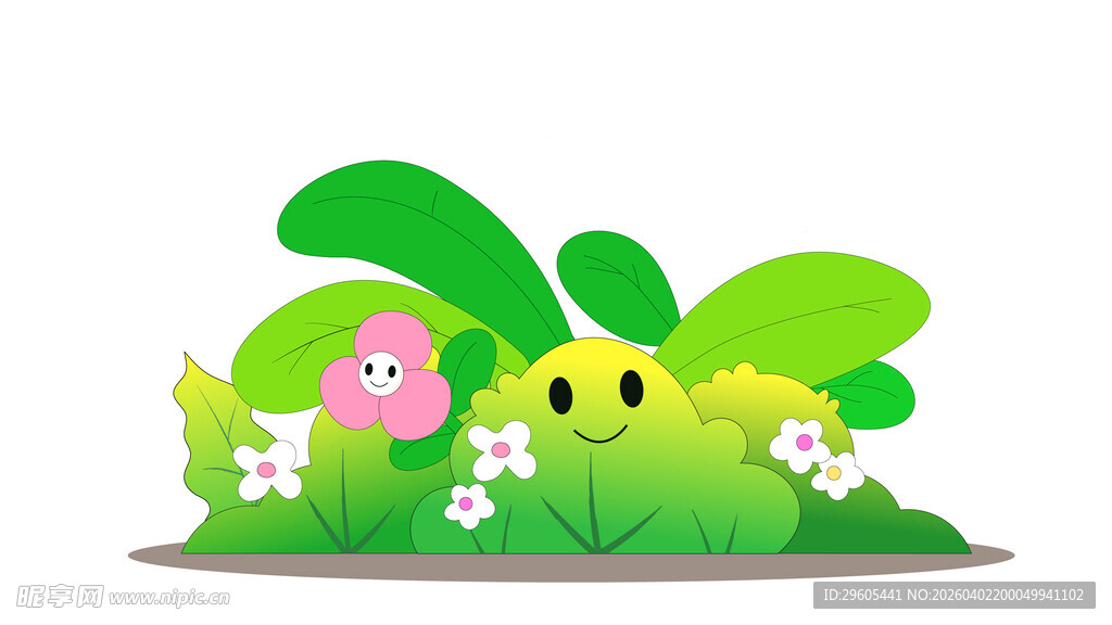 卡通绿植花草