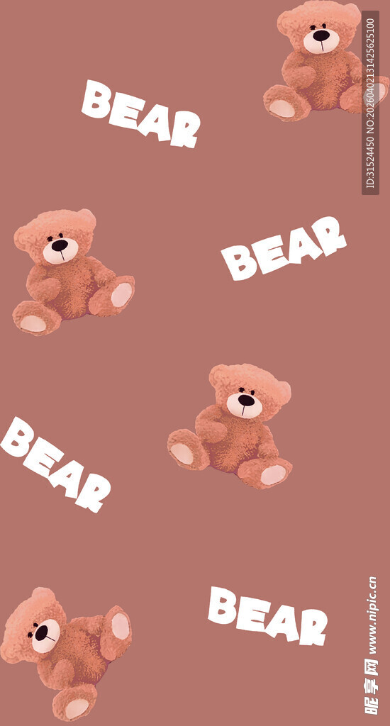 可爱小熊图案背景