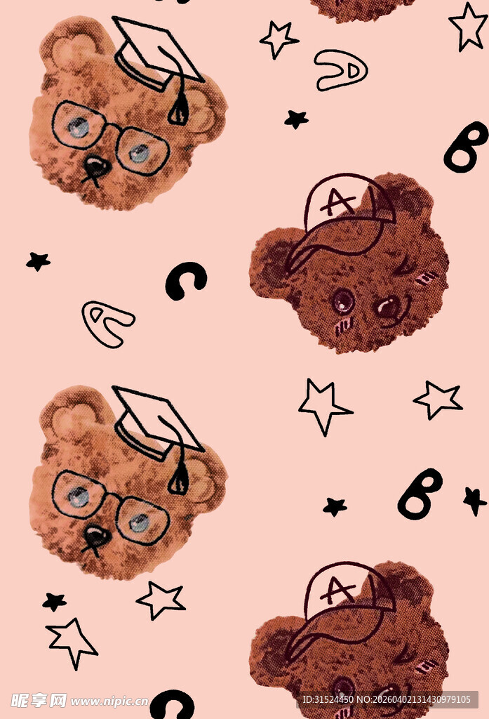 可爱小熊图案背景设计