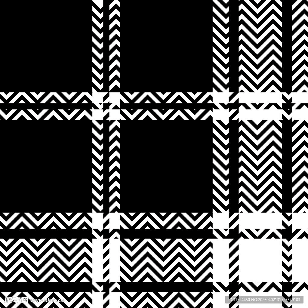 黑白格纹图案设计