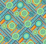 多彩几何图案无缝背景图