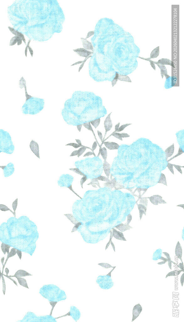 浅蓝色花卉图案背景