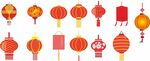 多样中式灯笼展示