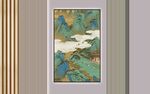 抽象山水挂画艺术作品