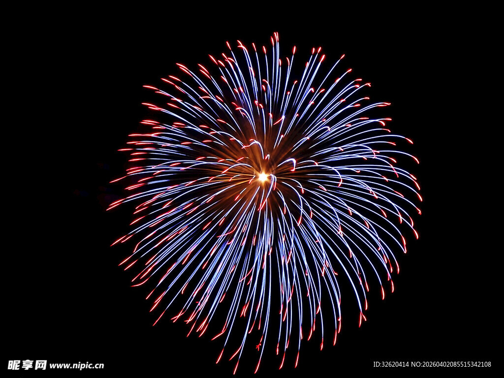 绚丽绽放的烟花