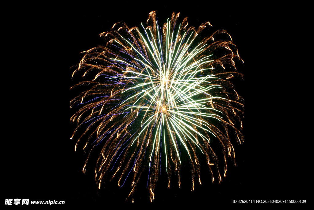 绚丽烟花绽放夜空