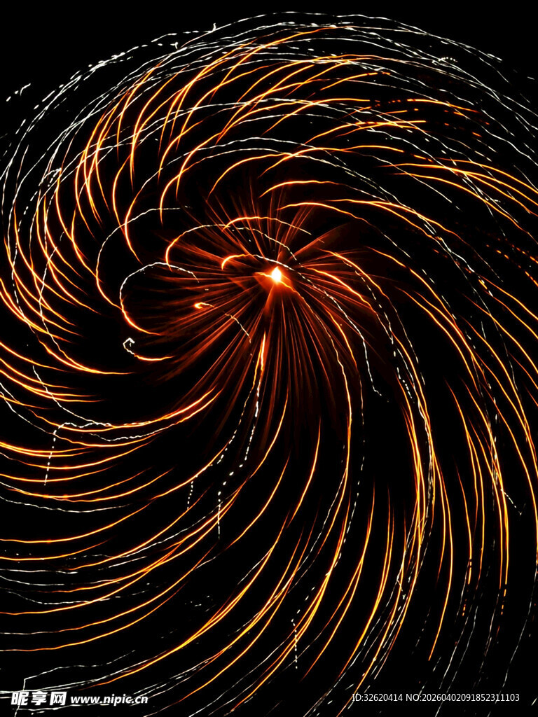 绚丽螺旋光线艺术图案