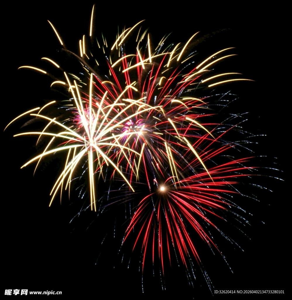 绚丽烟花绽放夜空