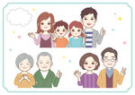 一家人插画
