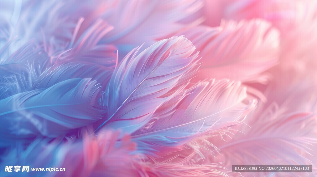 梦幻渐变羽毛纹理背景