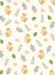 清新花朵田园风无缝图案