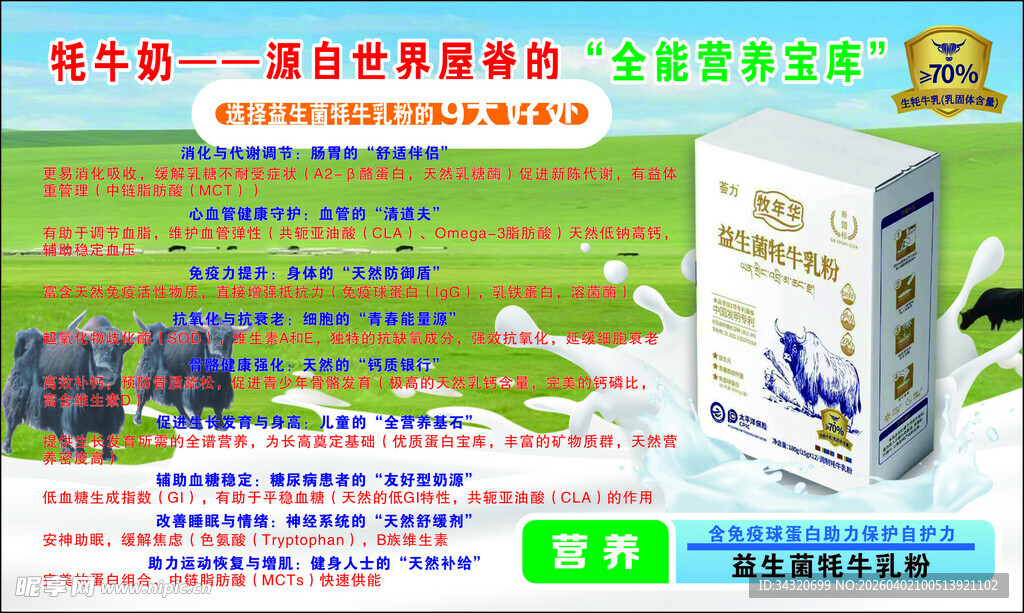 营养保健品宣传海报展示