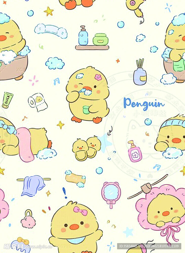 小鸭 卡通 图案