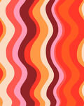 多彩波浪条纹图案背景