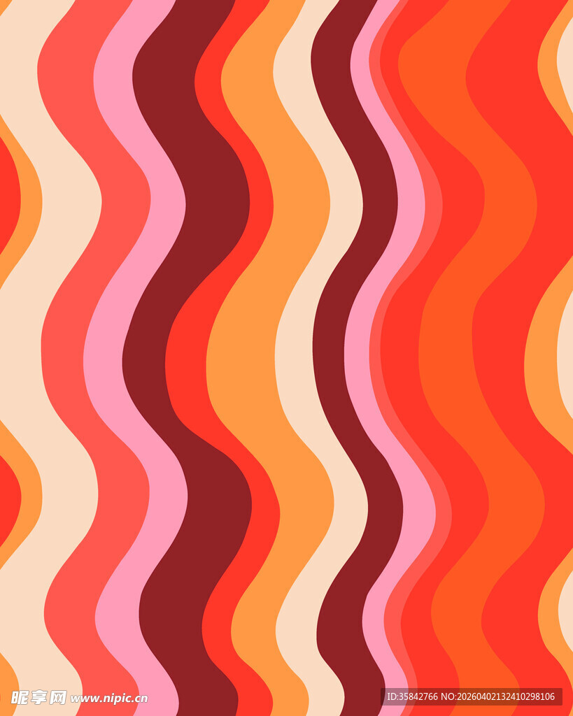 多彩波浪条纹图案背景