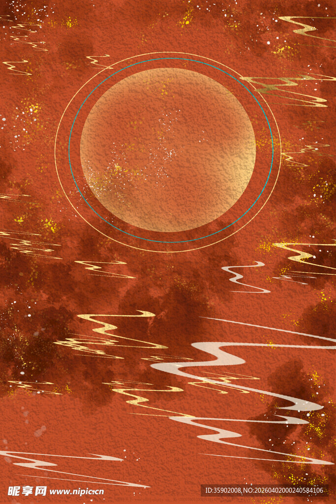 梦幻红色星球宇宙景象