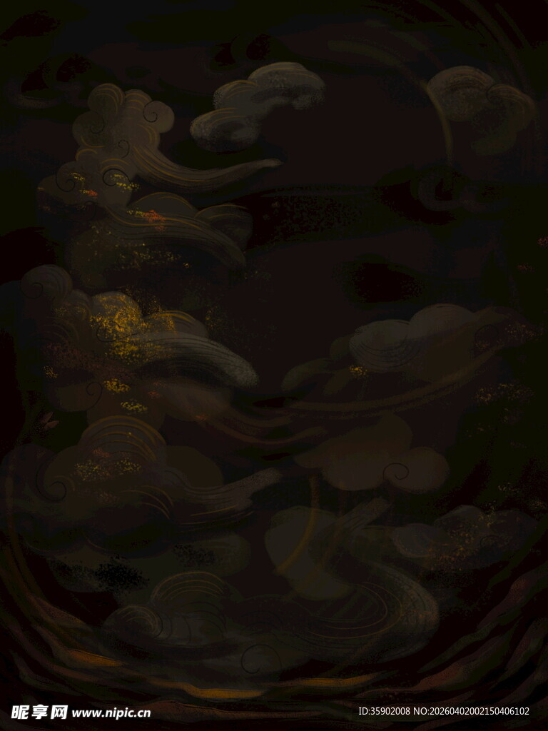 神秘夜空下的奇幻景象