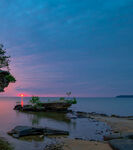 海边黄昏美景静谧诗意