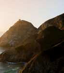 日落时分的山海壮丽景色