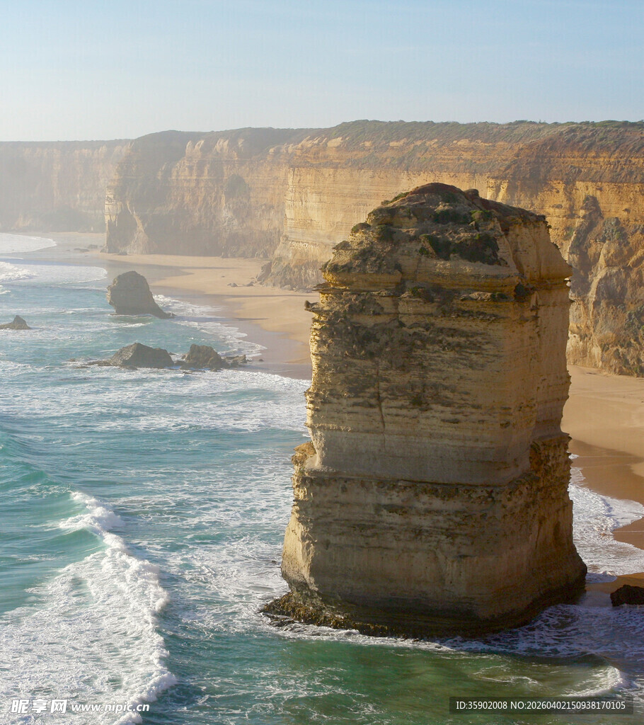 大洋路壮观海岸岩石景观
