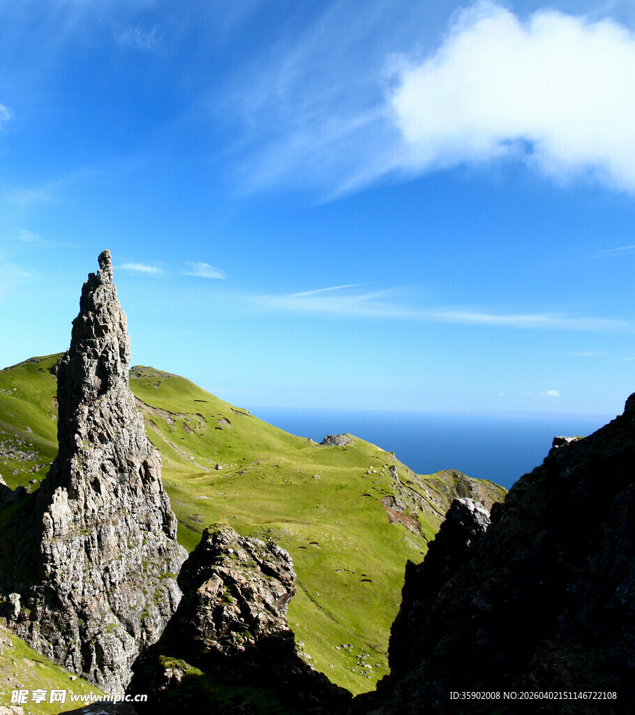 苏格兰高地独特山峰景观