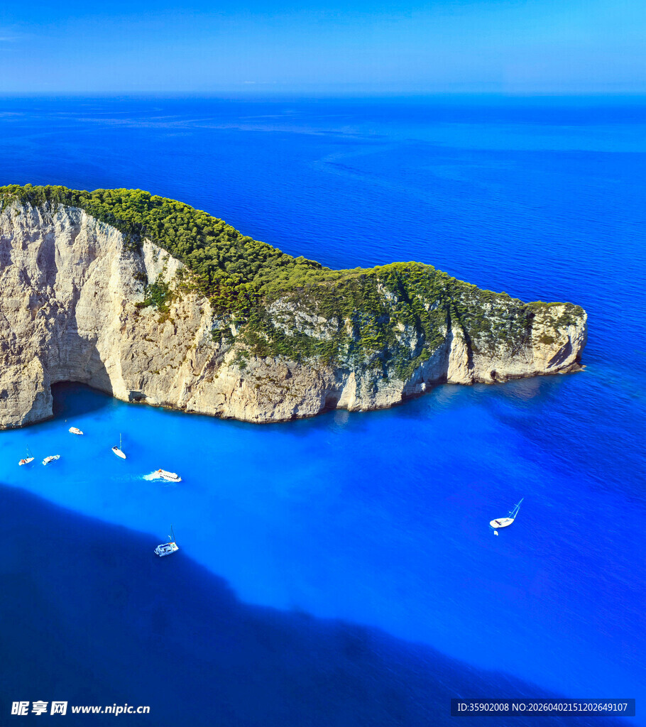 希腊沉船湾绝美海景风光