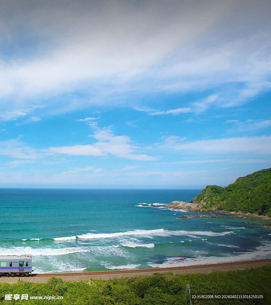 海岸风光蓝天下的美丽景致