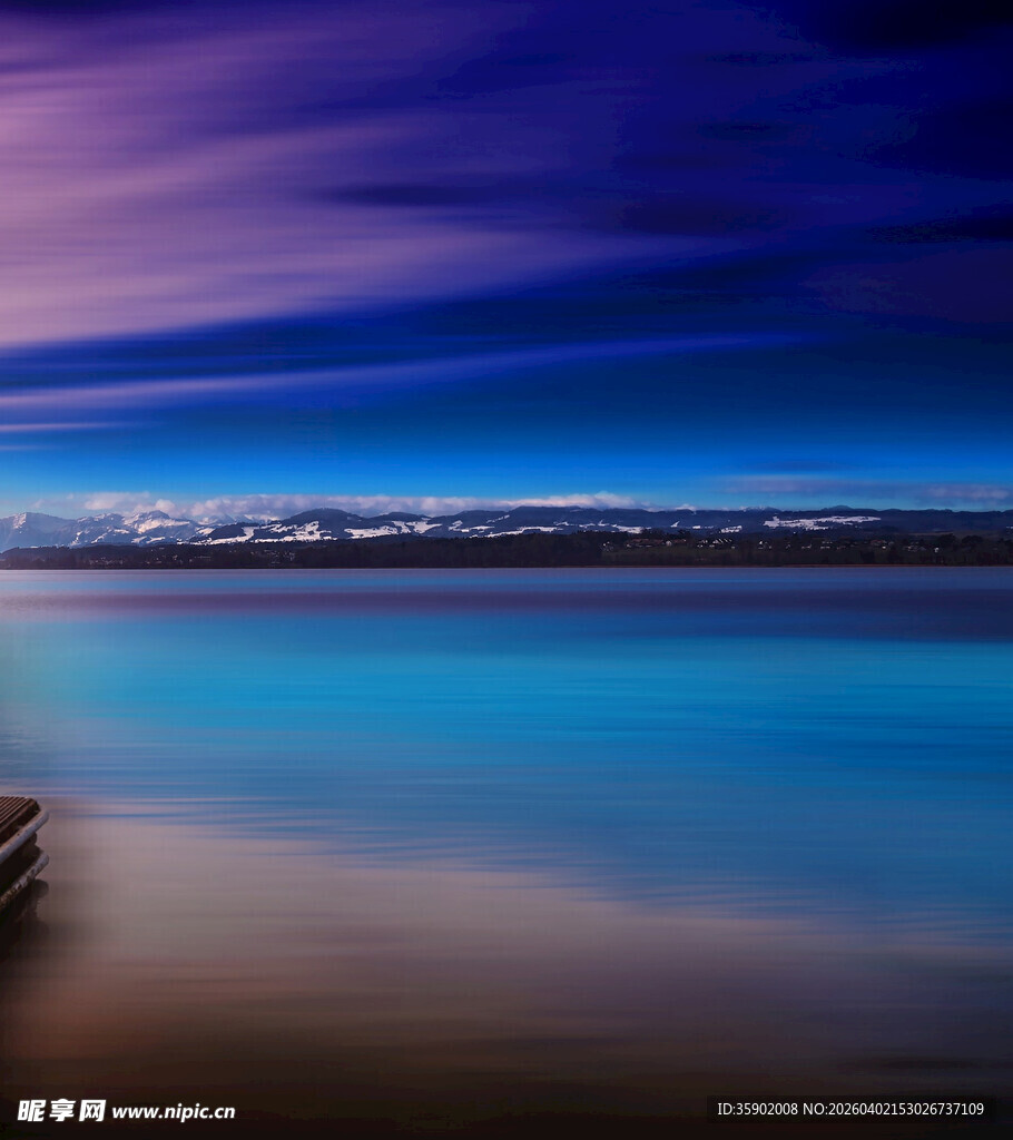 海边梦幻暮色美景