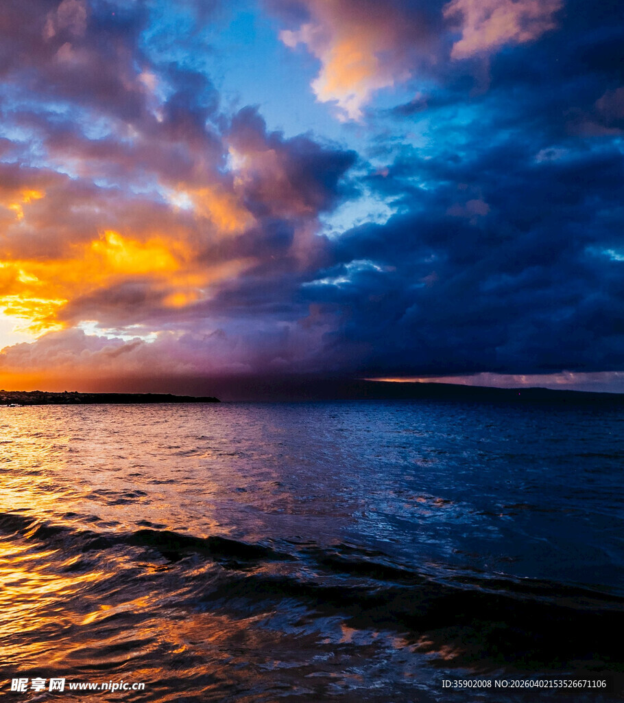 海边绚丽日落美景