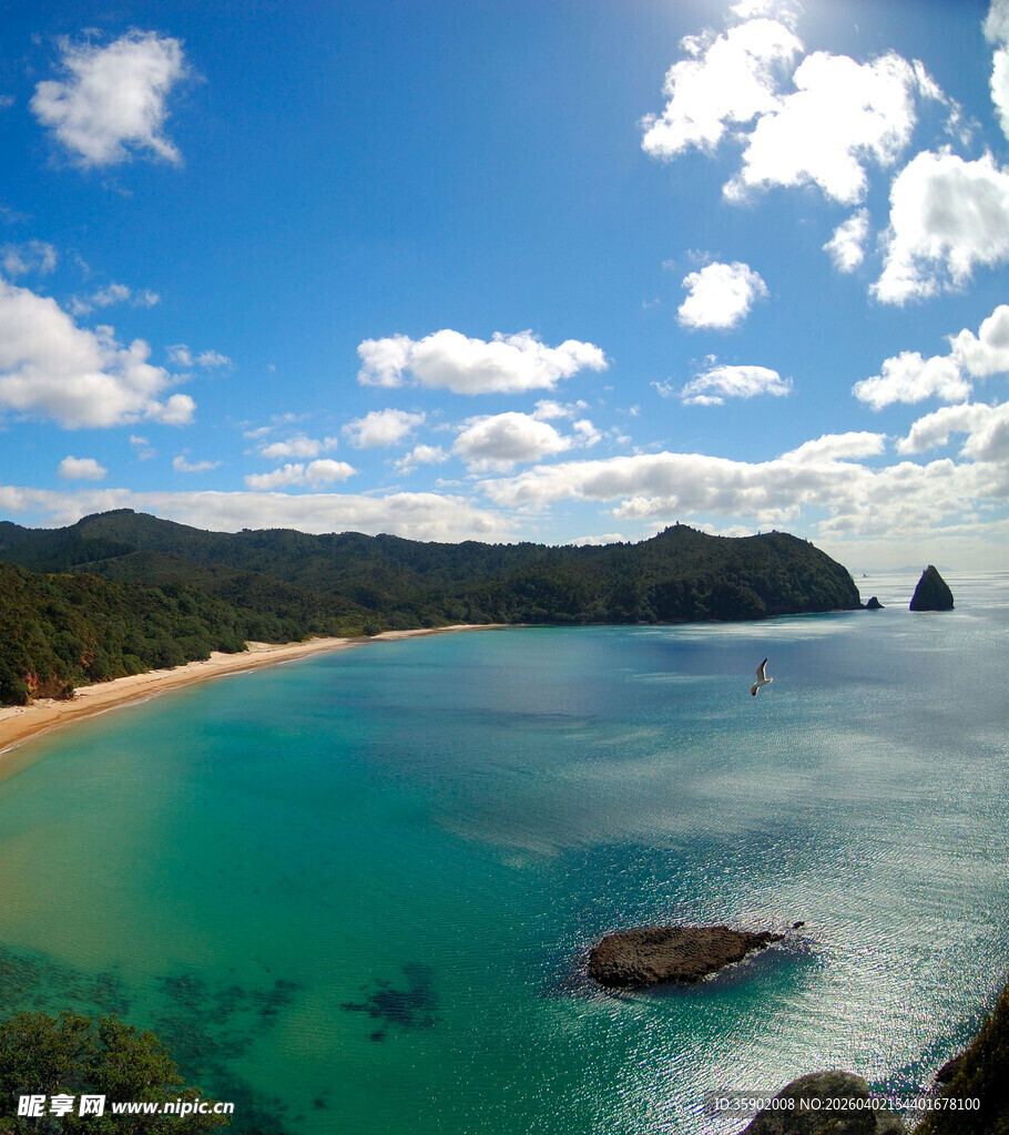 美丽海滨风光碧海蓝天