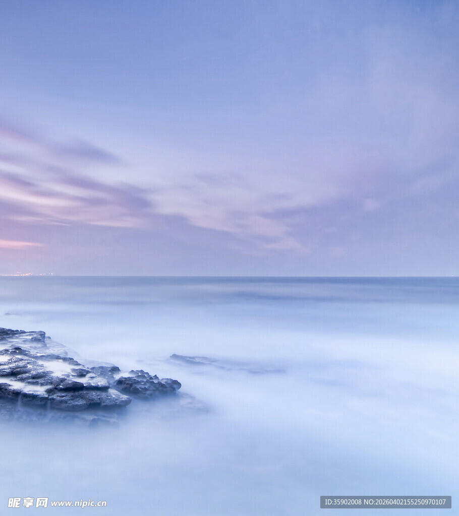 海边静谧黄昏美景