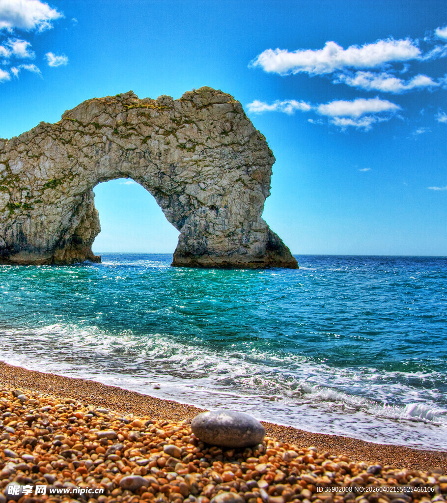 英国杜德尔门海滩美丽景致