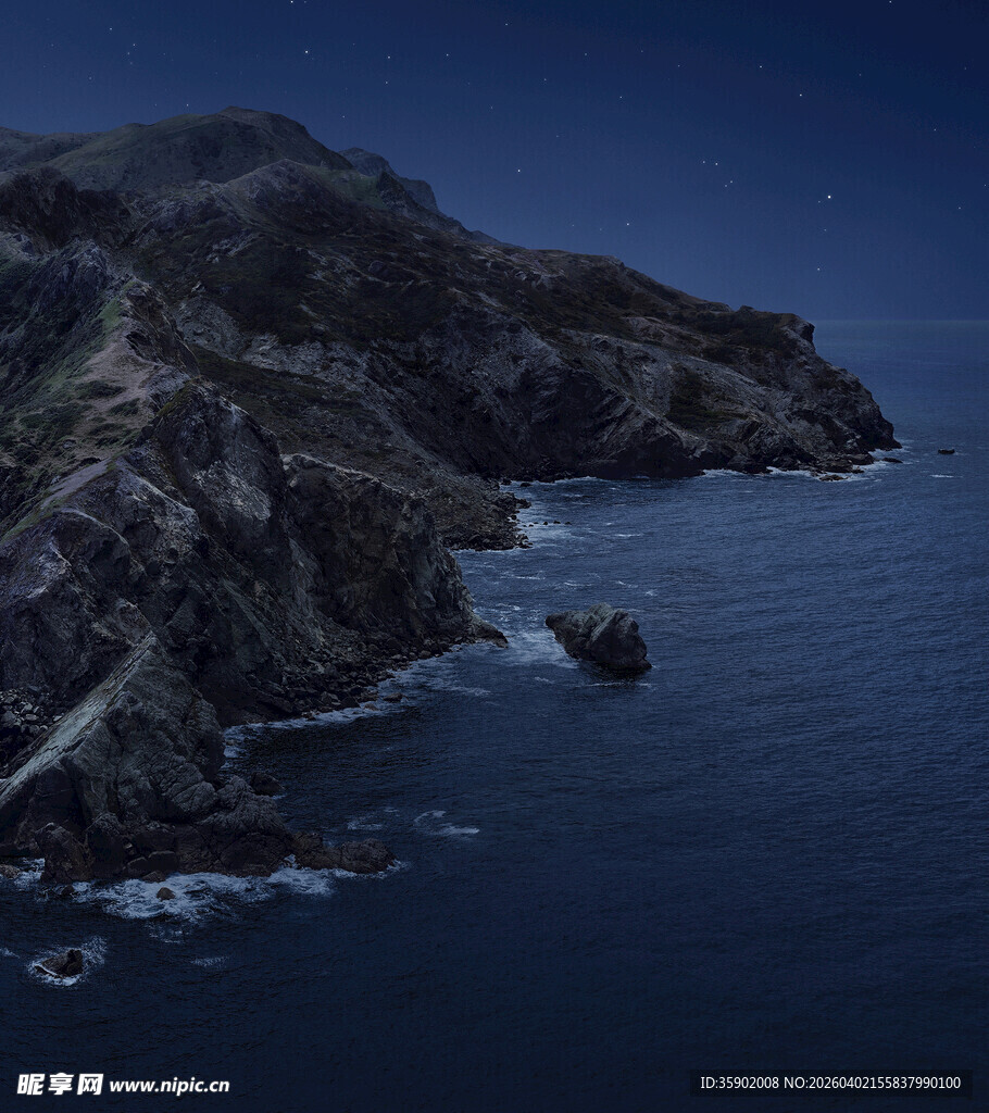 夜幕下的山海风光