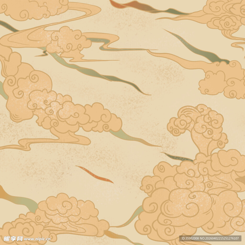 中式古典云纹图案纹理