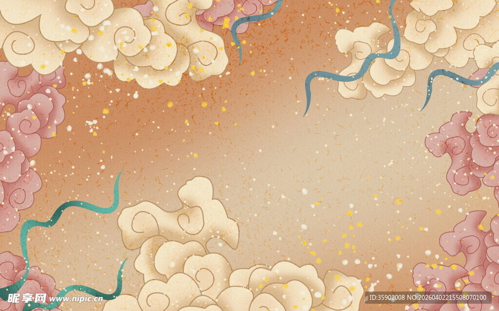 古风云纹背景图