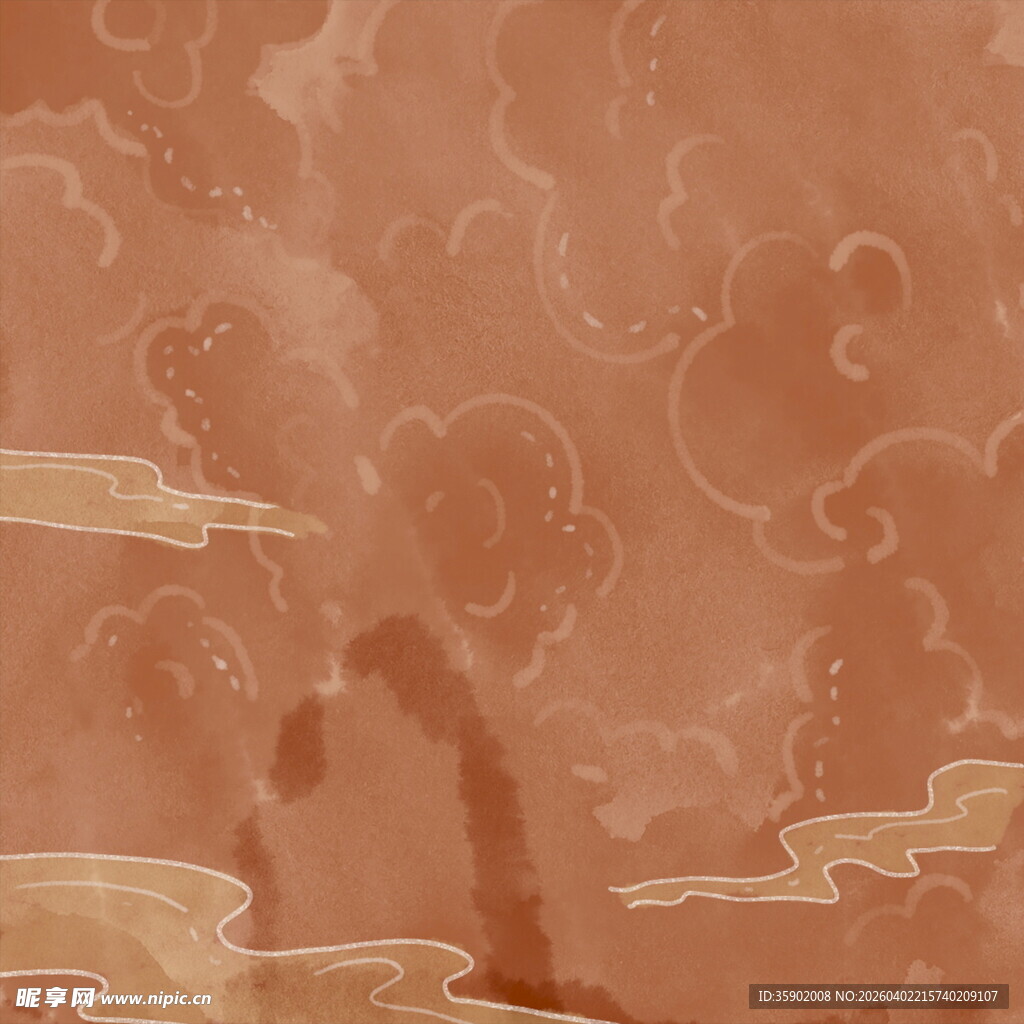 古风云纹中式背景图案