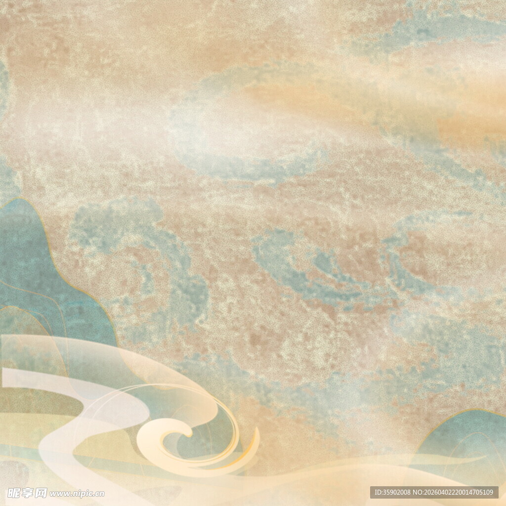 梦幻古风云彩纹理背景图