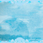 梦幻蓝色天空云朵背景图