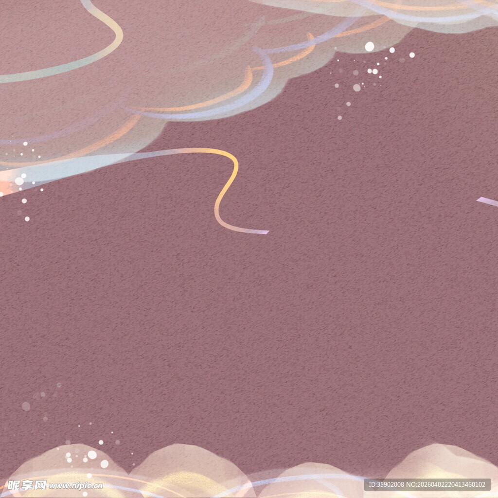 梦幻紫色天空中的云朵